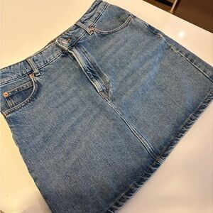 Mid-Blue Denim Skirt